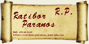 Ratibor Paranos vizit kartica